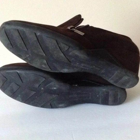 Antonio‎ Melani Women's Size 8.5 M  Wedge Ankle Boots Leather Suede Dark Brown - Picture 5 of 7